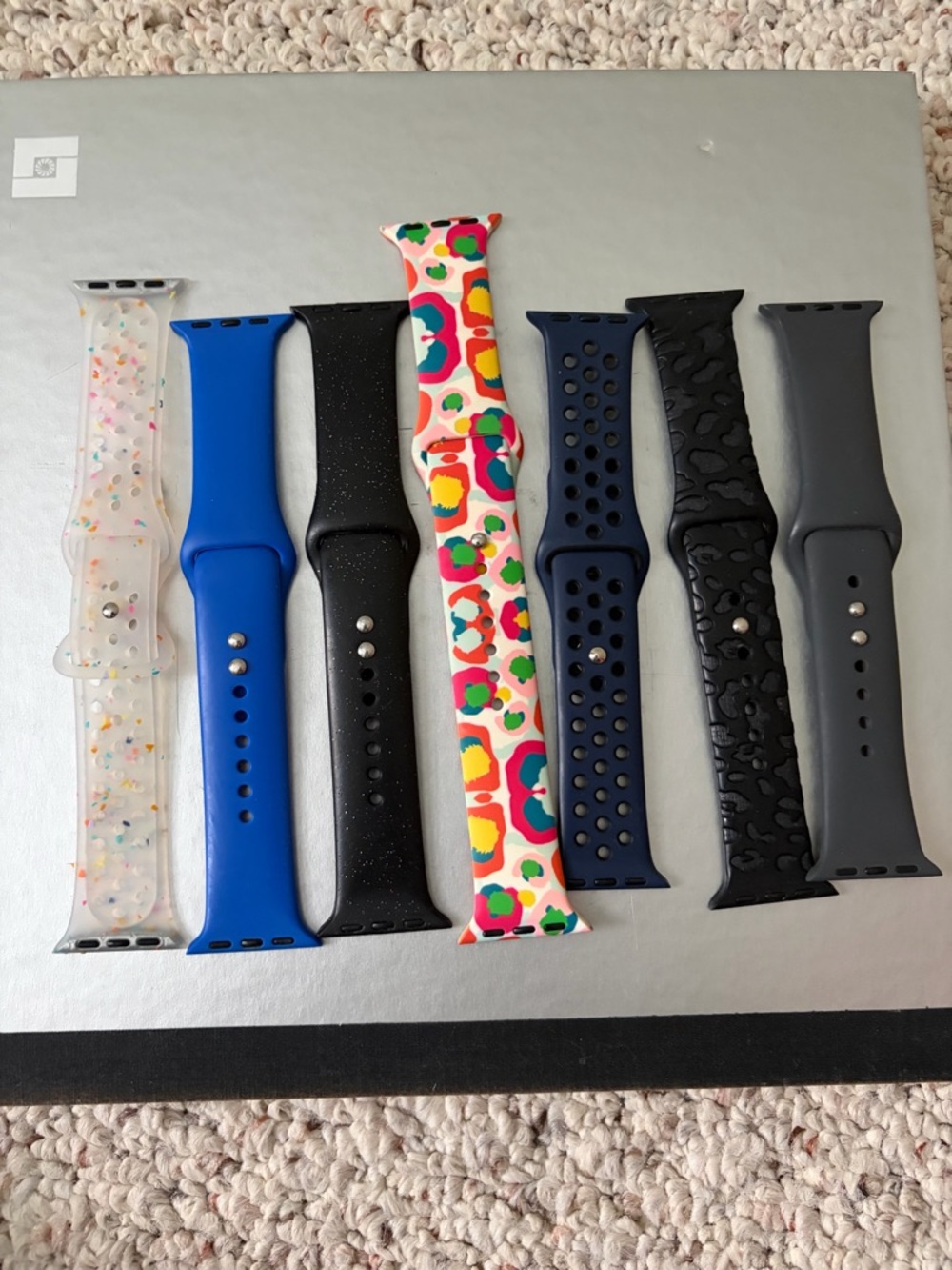 Assorted Silicone Apple Watch Bands - Multicolor -